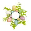 Easter Egg Candle Rings Wreath Artificial Easter Egg Candle Holder Mini Wreath Spring Egg Candle Ring for Holiday Home Office Decor