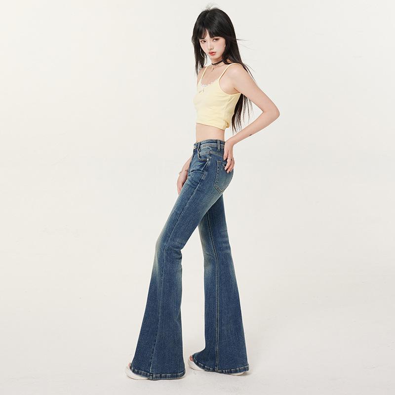 Millennium Classic Low Waist Elastic Micro-pull Jeans Waist-to-hip Ratio Thin and Versatile Jeans Women's & Trousers Extended
