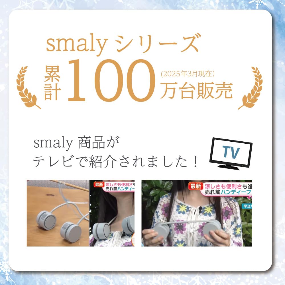 SMALY 3-ХОРОШИЙ УДОБНЫЙ ВЕНТИЛЯТОР Mint Портативный вентилятор 5 уровней регулировки объема воздуха Перезаряжаемая батарея Совместимость с зарядкой через USB Подарок Подарок [Модель 2025]