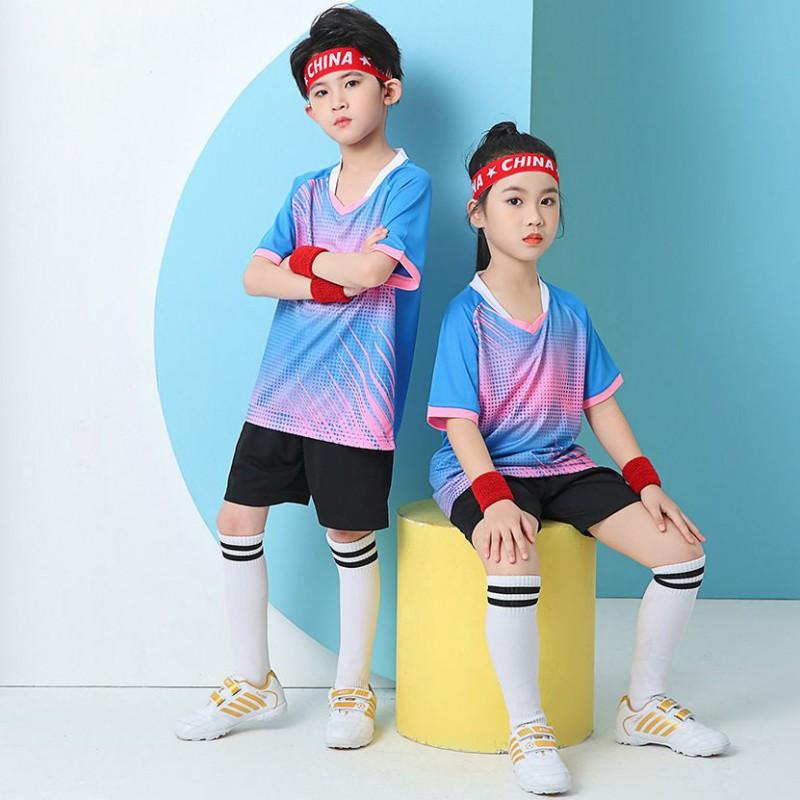 Kids Sports Jersey Set Soccer Basketball Training Boys Girls Lightweight Breathable Milk Silk Uniform