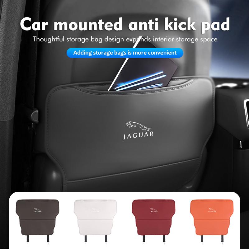 Car Seat Backrest Anti Kick Pad Rear Seat Storage Bag Accessories For Jaguar S-Type F-Type X-Type F-Pace I-Pace E-Pace XJR XE ZZ4