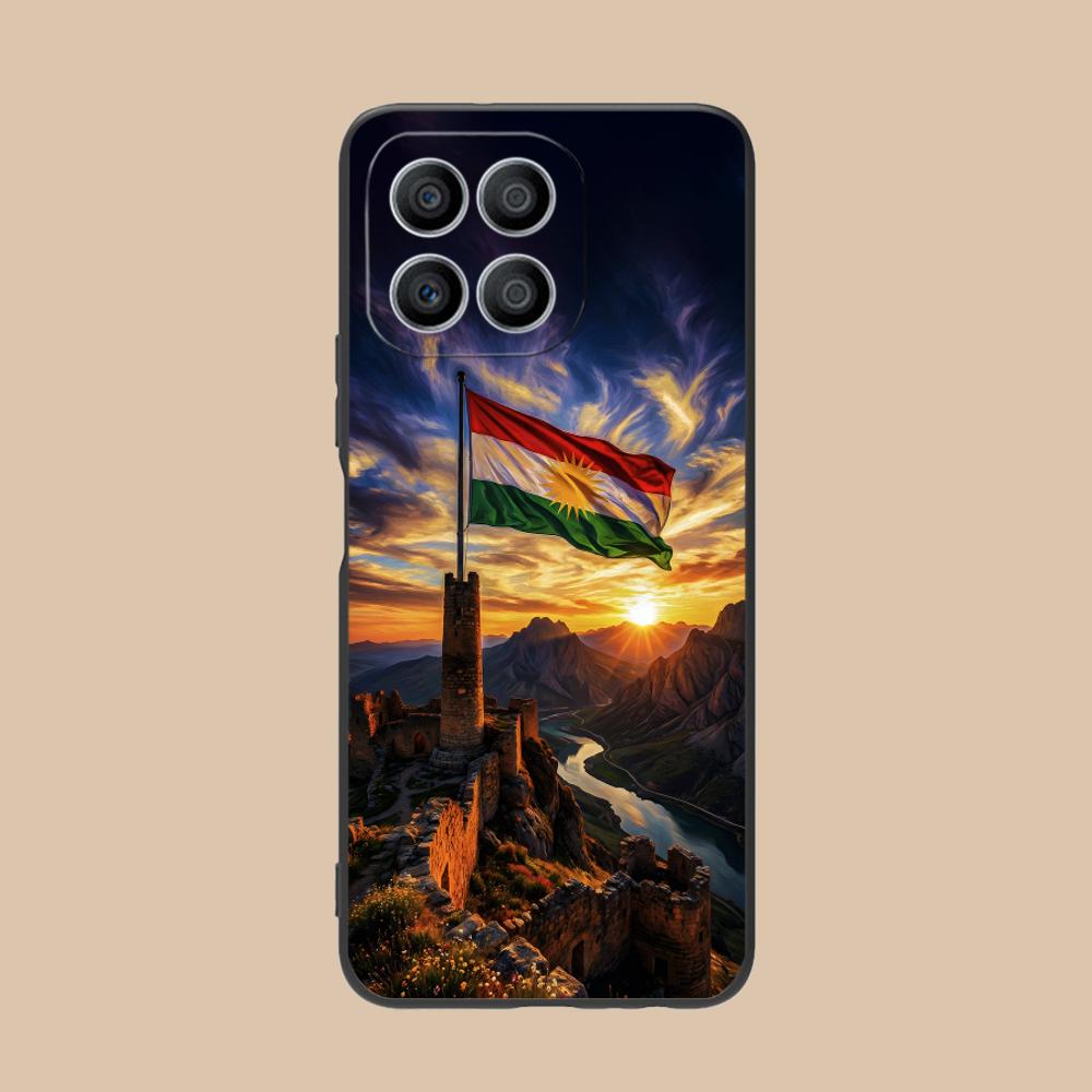 Матовая TPU чехол для мобильного телефона с флагом Курдистана для Honor 90 80 70 60 50 30 20 10 9 8 7 Pro S SE Lite 5G Цветная печатная крышка