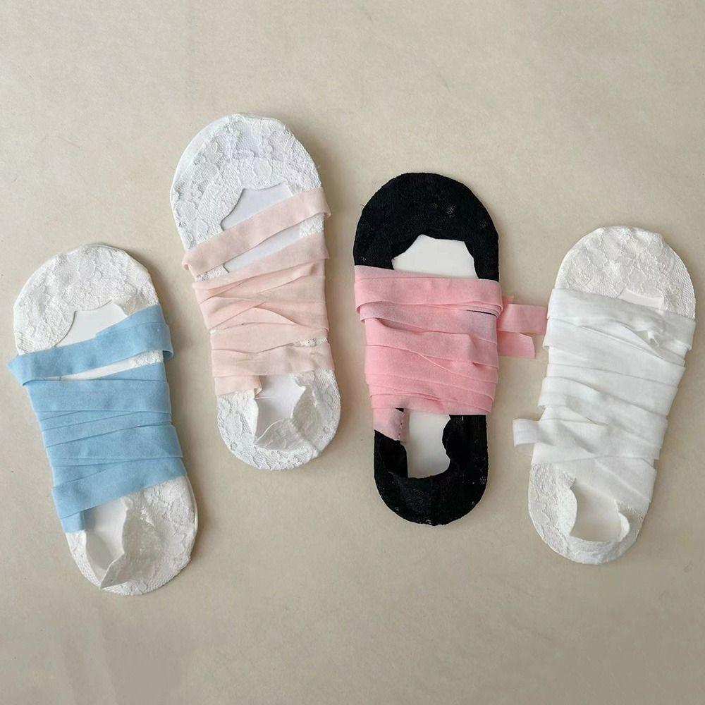 Tube For Girls Y2K Non-Slip For Women Jk Female Hosiery Bandage Boat Socks Sock Slippers Lace Socks