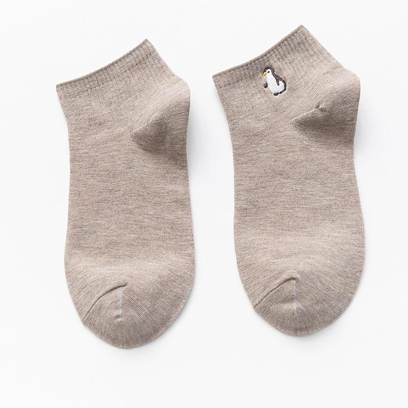 Харадзюку Женские Носки Каваи Милые Забавные Вышивка Животные Хлопковые Носки Унисекс Счастливые Повседневные Уличная Одежда Теплые Кальсетинес Мухер