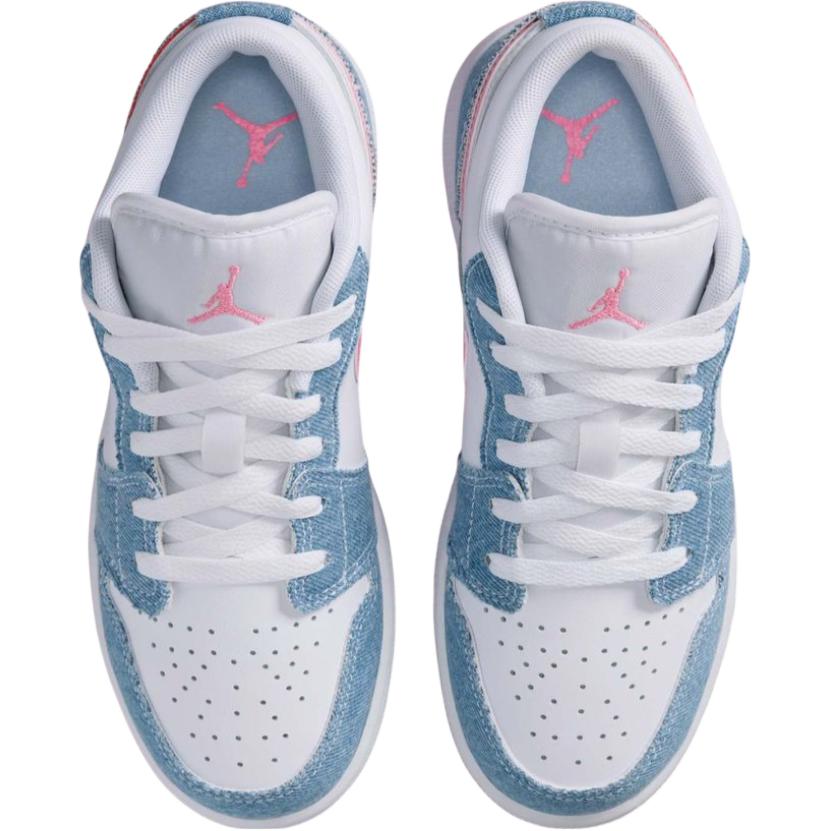 Jordan Кроссовки Air Jordan 1 Denim Низкие Баскетбольные Бело-Синие Унисекс HQ2001-400