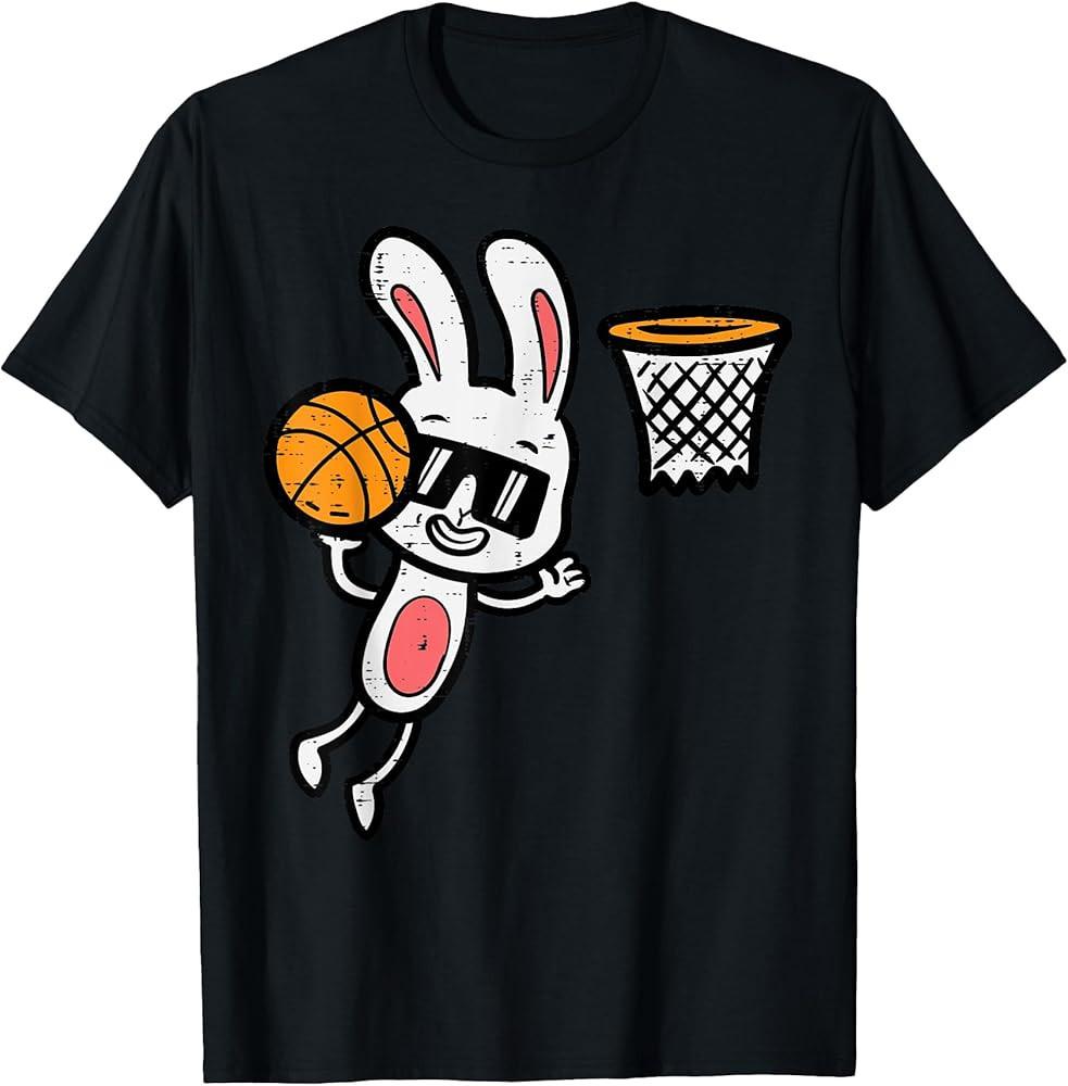Easter Bunny Basketball Dunk Sports T-Shirt X16