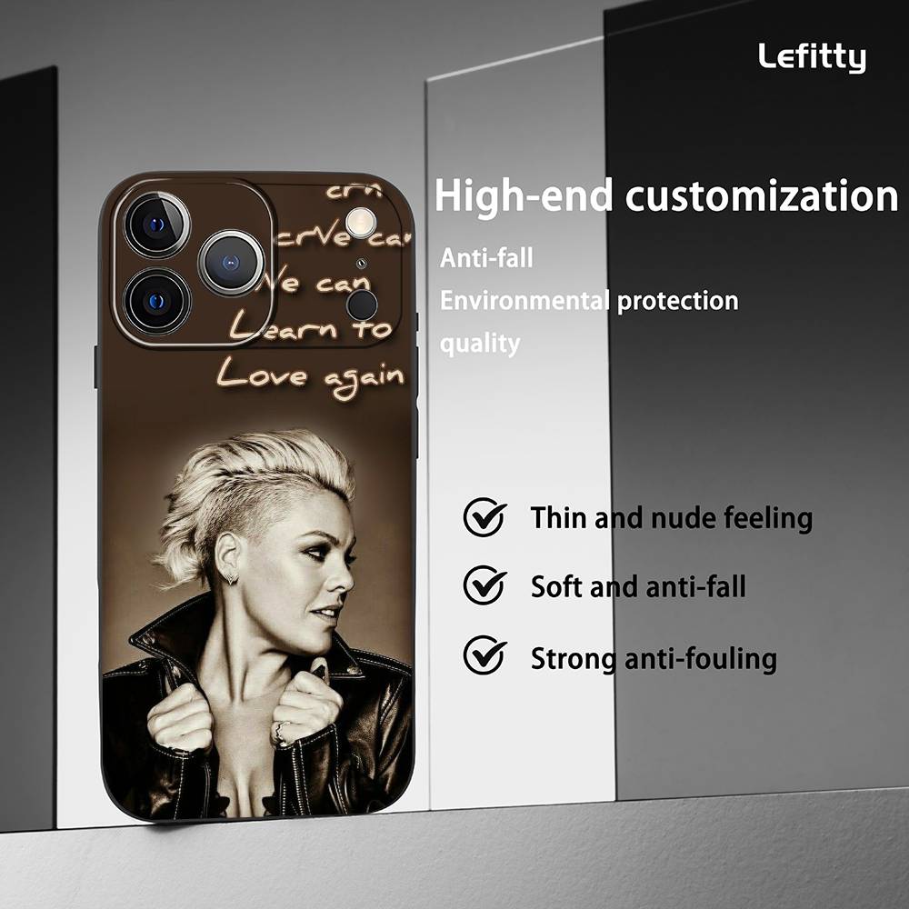 Pink A-Alecia Beth Singer Phone Case For IPhone 17 16 15 14 13 12 11 Pro Max Plus Mini Black Frosted Soft Shell Funda