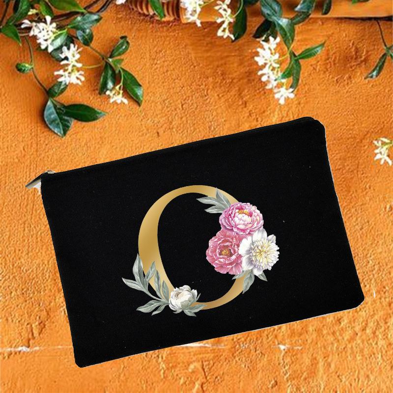 Косметички для подружки невесты с цветочным принтом алфавита, косметичка для свадебной вечеринки, косметичка, необходимые женские сумки-тоут, свадебные подарки