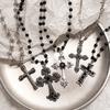 Креативный черный набор-ожерелье с крестом в стиле панк Y2k, модное ретро-ожерелье, подарок на рождественскую вечеринку