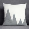 Gray Low White Flower Pattern Home Decoration Pillowcase Square Pillowcase Home Office Decoration Cushion Cover