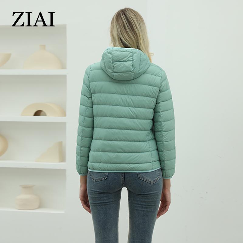 ziai 2024 NEW Women's Fall Jacket Hooded Casual Thin Cotton Zipper Quilted Coat Female Clothing ZM-DM27