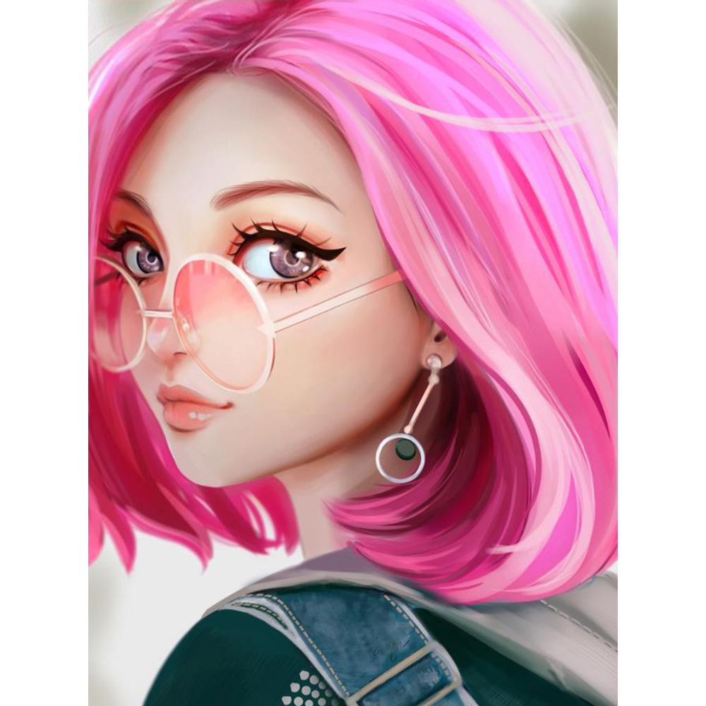 5D Алмазная картина Diy Красивая девушка Алмазная вышивка Животные Мозаика Наборы вышивки крестом