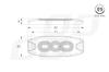 Flat Warning Flasher 3 Led R65 R10 12-24V Amio-02297