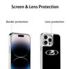 Крутой автомобиль L-la-Da модный дизайн логотипа Чехол для телефона для iPhone 16 15 14 13 12 11 Pro Max Овечья кожа Серебристый край Защитный чехол