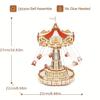 3D-пазлы для взрослых Проекты для детей Светодиодные качели Модель Строительный набор-музыкальная шкатулка DIY Набор-подарок для детей Взрослые