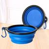 Collapsible Dog Bowl Portable Travel Pet Feeder Bowl Expandable Silicone Pet Food Water Bowl with Carabiners Clip for Walking Hiking Camping