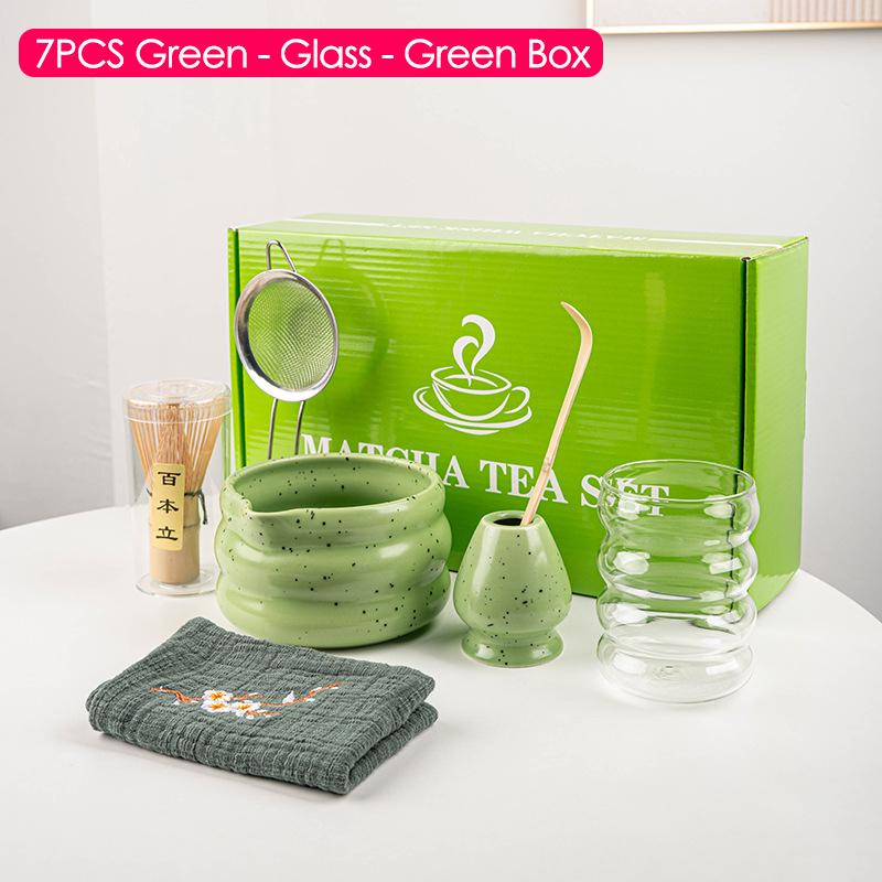 4/5/6/7/8 шт. Белый/Зеленый/Синий/Фиолетовый Венчик для чая матча Чайная посуда Японская церемония Бамбуковый чайный инструмент Изысканный набор для матча для чайного сервиза