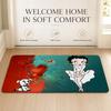Cute B-Betty Boop Floor Mat Cozy Minimalist Flannel Area Rug Anti-Slip Washable Bedroom Living Room Decor