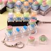 4-Key Reduce Pressure Toy Fruit Mini Keychain Pendant Push Button Keychain  Reduce Anxiety