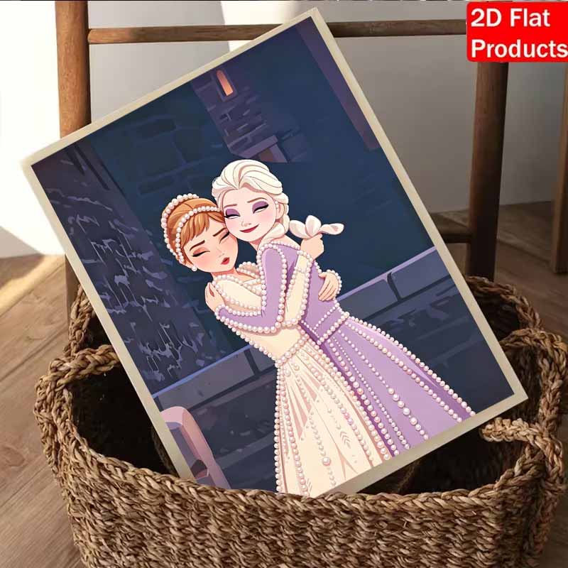 Disney DIY Жемчужное искусство Картина Замороженные Анна и Эльза Сестры Домашний Декор Стены Жемчужные Камни Рисование Картинки Поделки Домашний Декор