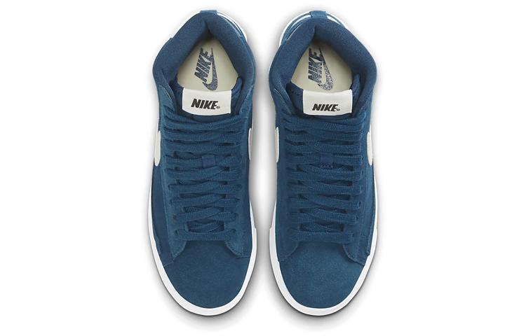 Nike Кроссовки Blazer Mid Vintage замшевые сине-белые женские AV9376-403