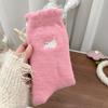 Мягкие носки из норкового бархата, зимние женские носки с милым котом, утолщенные, для девочек, простые, удобные, мохнатые, для сна, модные аксессуары