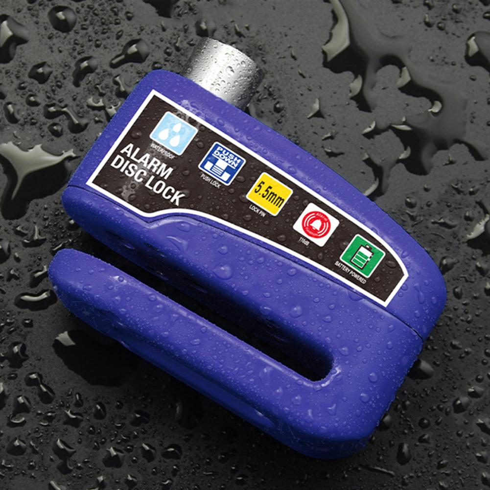 Motorcycle Alarm Wheel Disk Brake Lock with Keys Motorcycle Alarm Brake Rotor Padlock Aluminum Alloy for Bicycle Motor Scooter