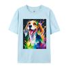 Beagle Dog Art Splash Colorful T Shirt Unisexs Pure Cotton Cute Style TShirts Crew Neck Tees Clothing Streetwear