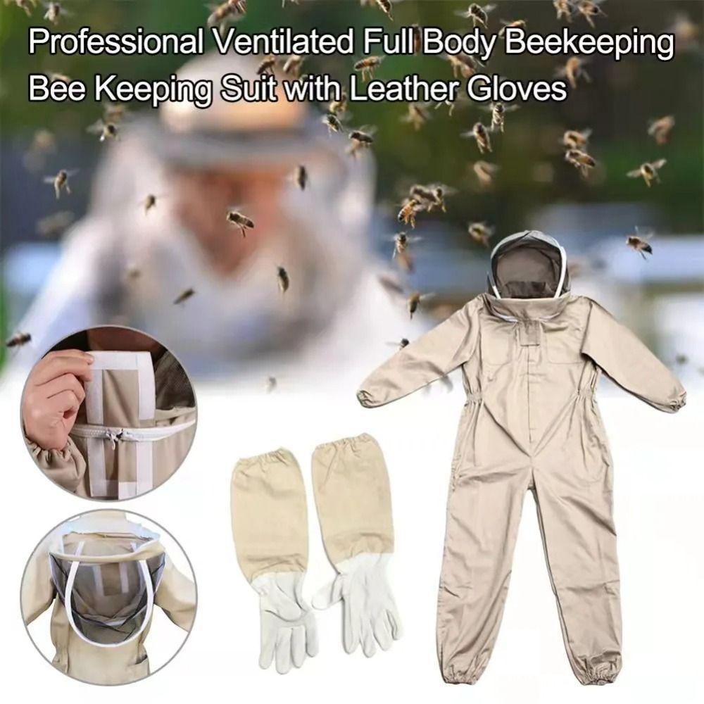 Thickened Bee Repellent Clothing Anti-Bee Leather Glove Thick Protective Clothing Suit Beekeeper