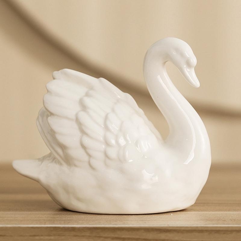 Elegant Ceramic Duck Sculpture Porcelain Statue Art Decoration For Living Room Entryway And Bathroom Ornament Party Gift