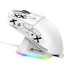 Игровая RGB мышь MAMBASNAKE x ATTACK SHARK X11 с магнитной зарядкой, двойным Bluetooth, DPI PAW3311, переключателями HUANO, Broadcom, эргономичная, белая, сверхлегкая, 60 г,