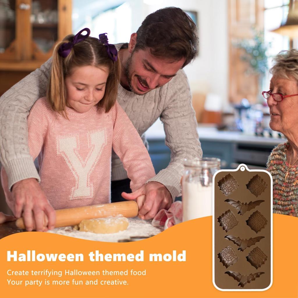 ALLY-MAGIC Halloween Silicone Mould Pumpkin Ice Cube Moulds Candy Molds Baking Moulds Fondant Moulds Y6-WSTPMJ (Pumpkin)