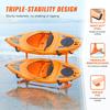 Freestanding Kayak Storage Rack, Kayak Stand for 4 Kayak Canoe Paddleboard, Heavy-duty Steel Kayak Hanger Holder with Padded Arms and Adjustable