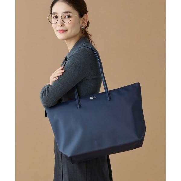 Petit Large Tote Bag NF1888PM Sax Blue Free Size [Lacoste] [Official] L.12.12 Piqué