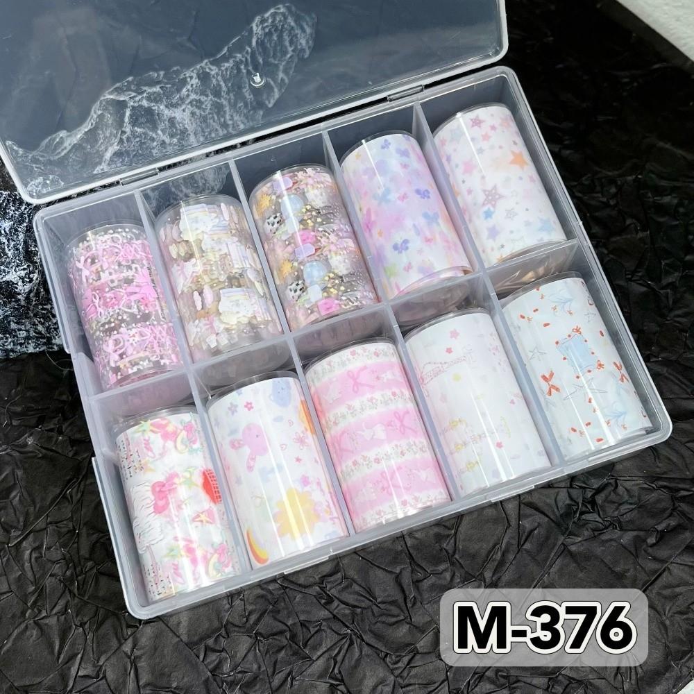 10 рулонов наклеек для стемпинга ногтей, наклейки для нейл-арта, клетчатый узор, маникюрные наклейки, фольга для нейл-арта, украшение для ногтей