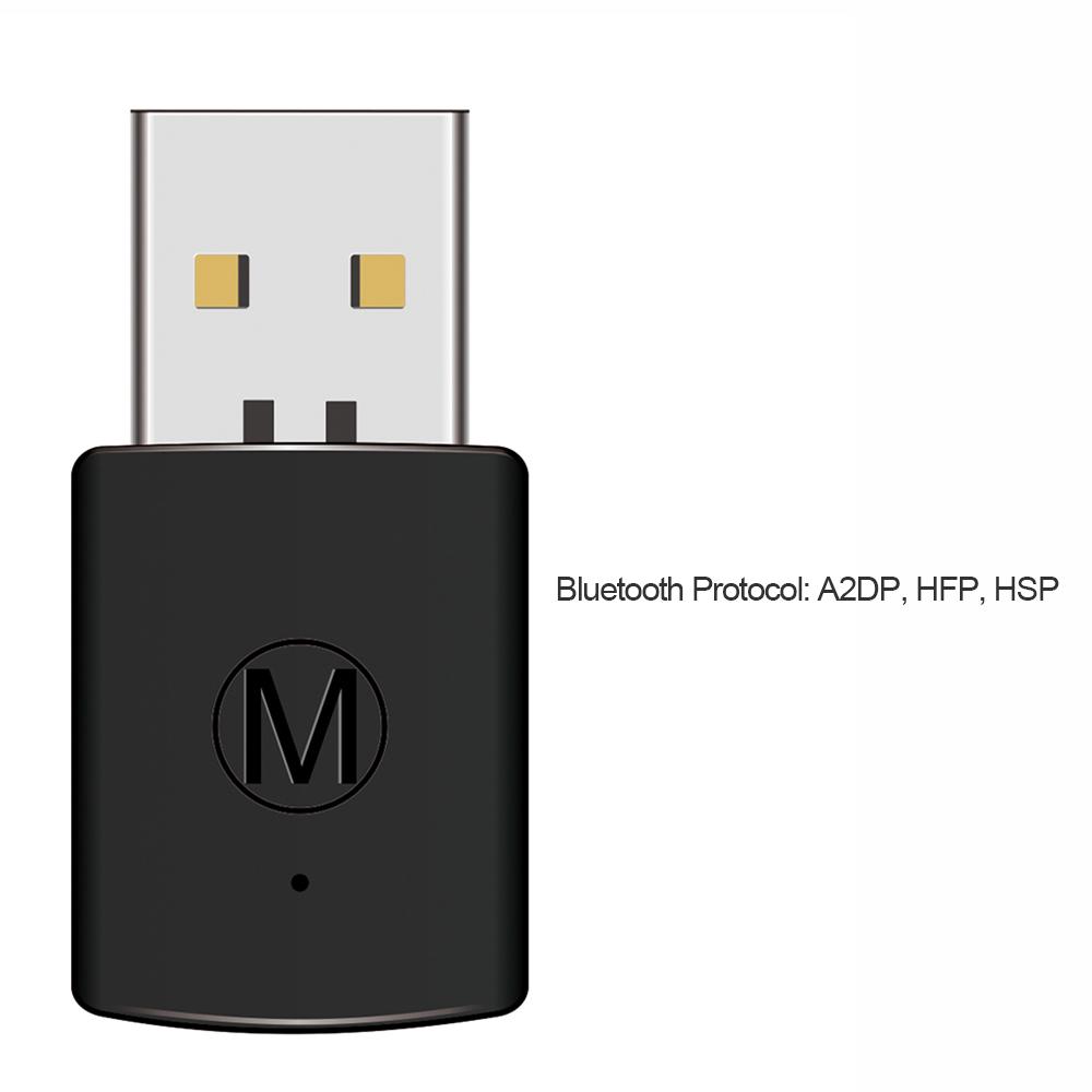 Беспроводной BT-приемник Адаптер для наушников с микрофоном BT 4.0 Донгл USB-адаптер USB-донгл для PS4 Черный