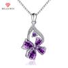 Hot Selling Purple Amethyst Geometry Gorgeous Pendant Necklaces For Women Charm Wedding Engagement Fine Luxury Jewelry New Trendy