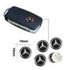 For Mercedes Benz AMG CLA W206 W220 W211 W212 W210 W221 W222 Accessories Car Remote Key Sticker Aluminum Emblem Decoration Decal R7