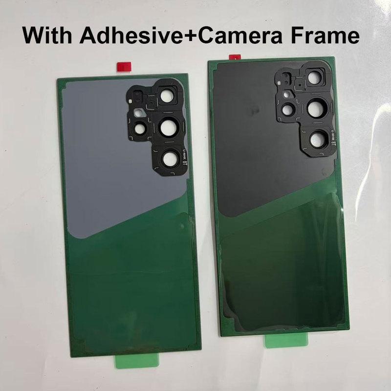 S26U Back Housing For Samsung Galaxy S26 Ultra Back Battery Cover Rear Door Replacement Case Back Glass + camera Lens adhesive