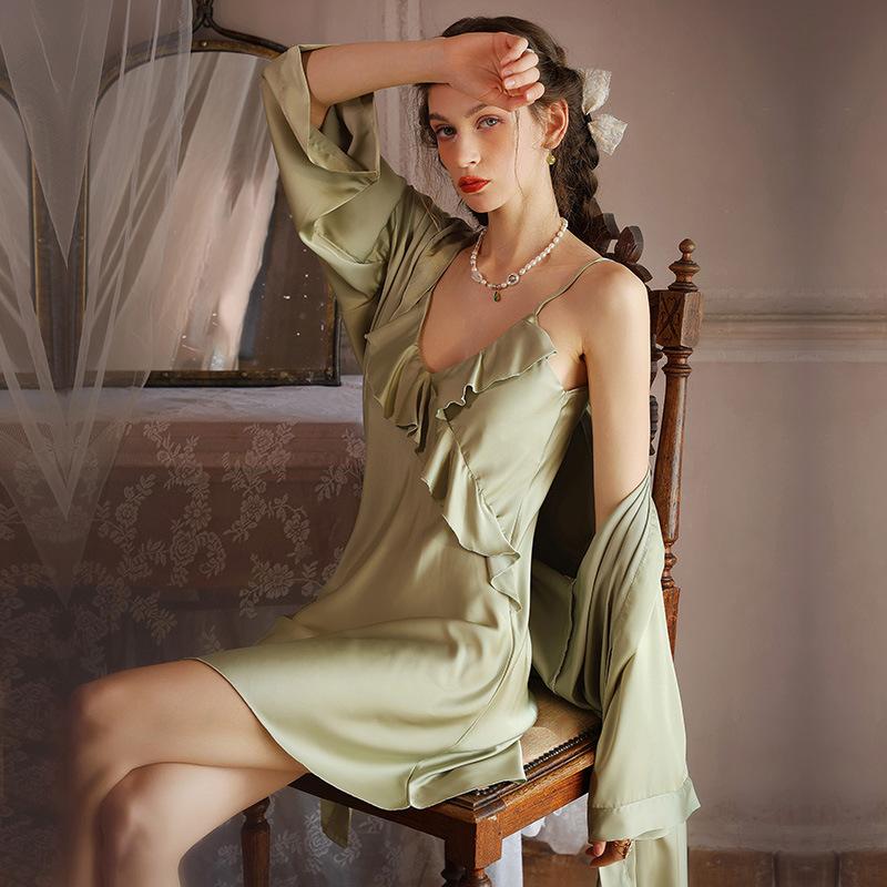 Розовый набор: халат и ночная сорочка для невесты и подружек невесты, сексуальная женская одежда для сна, ночная рубашка, летнее кимоно, банный халат, свободная домашняя одежда