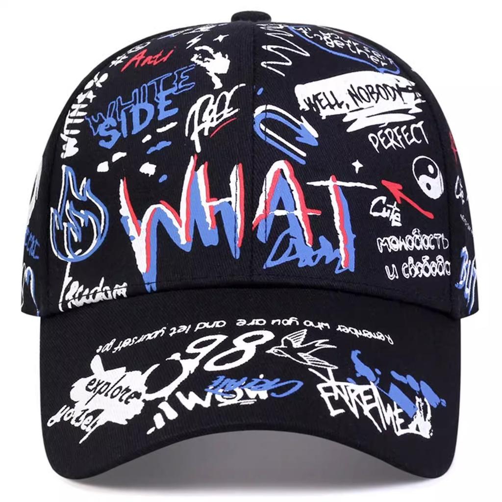 Korea Graffiti Fashion Hipster Hat Personality Trend Men's And Women's Baseball Caps Hip Hop Caps