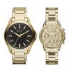 Armani Pair Watch with Watch Storage Case Stainless Steel Watch Gold AX2619AX4327 [AX Exchange] [Item]