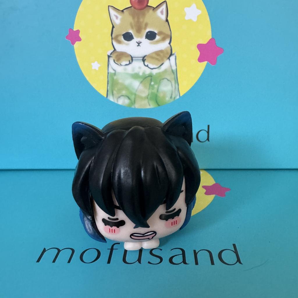 Клинок, рассекающий демонов, Лежащий Кот Ухо Токито Муичиро Blind Box Кукла-розыгрыш Аниме Настольное украшение Подарки Фигурка Модель Игрушки