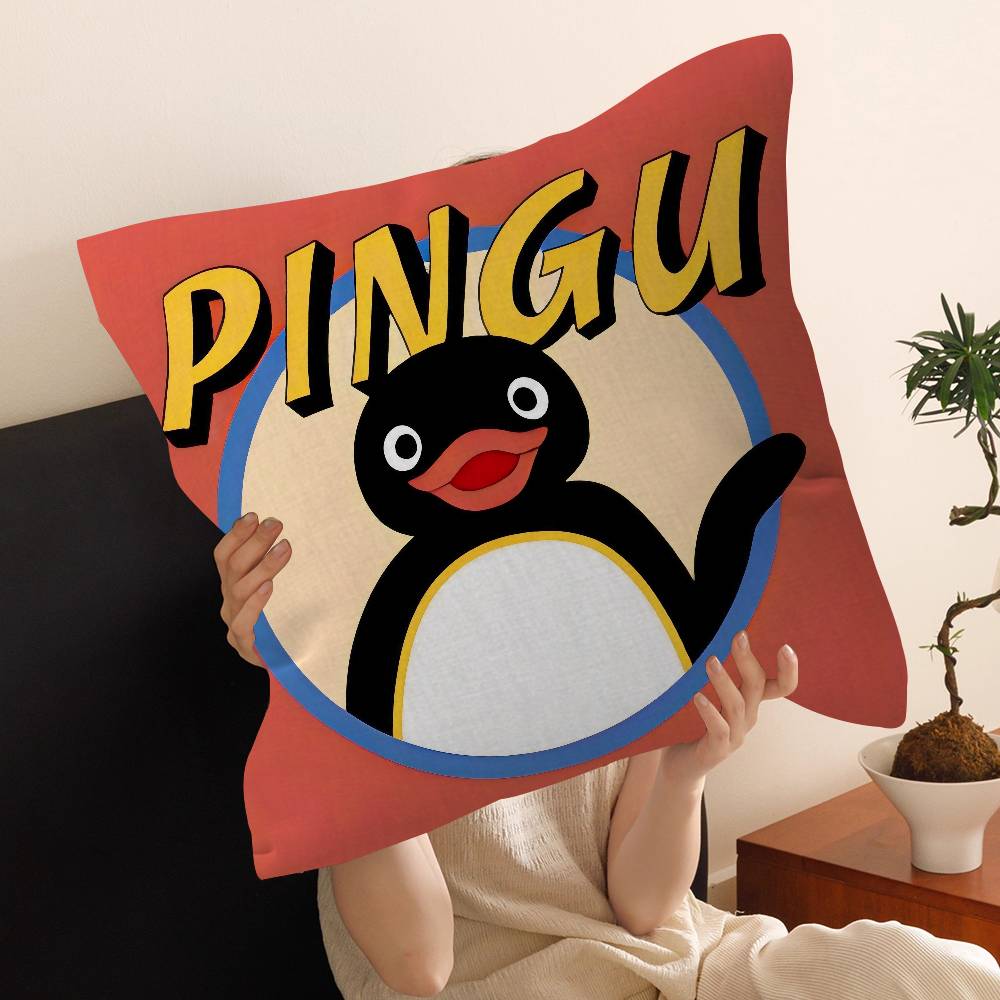 Cartoon Cute Pingu Penguin Anime Pillow Cover Design cushion Cover decor Holiday Decorati