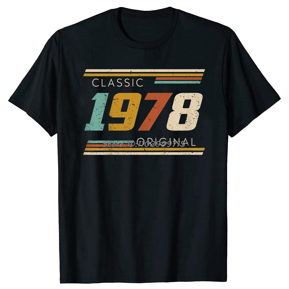 Изготовлена в 1978 году Оригинальные детали состарились до совершенства Ретро Мода Футболка Повседневная Базовая Футболка Мужская Футболка Топ