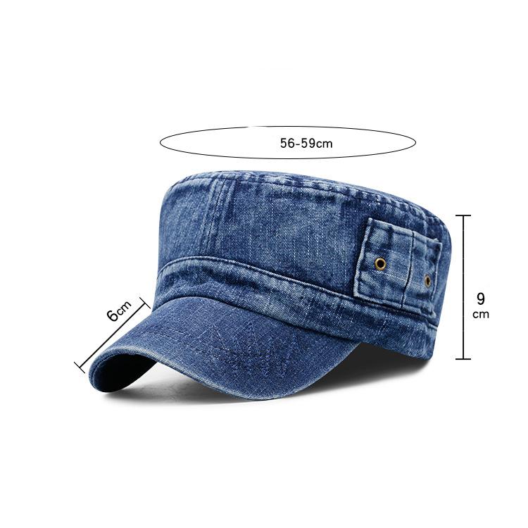 Шляпа, промытая, старая джинсовая дышащая кепка в стиле милитари, уличная солнцезащитная плоская кепка, кепка с утиным языком для отдыха