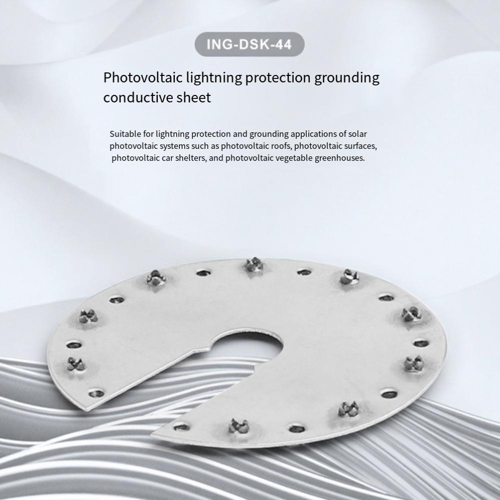 50 шт. Заземляющий зажим для крепления солнечных панелей, шайба-проставка из нержавеющей стали, заземляющая пластина для фотовольтаики, для автодомов, прицепов