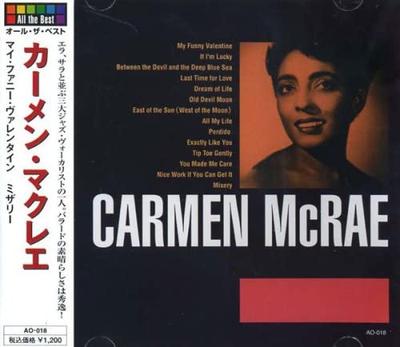 CD КАРМЕН МАКРЕЙ Кармен Макрей My Funny Valentine A AO018 2008 Япония ObiJazz Б/у