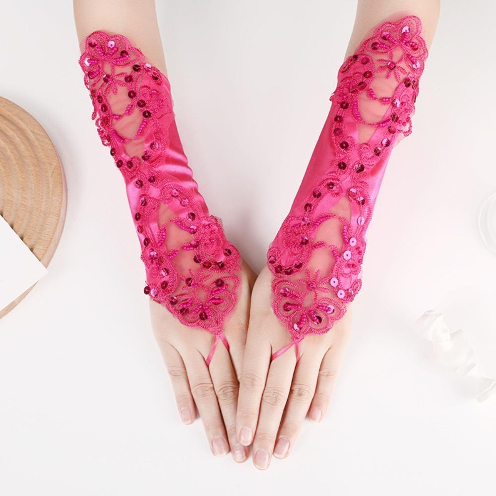 Праздничное платье Свадебные свадебные перчатки Аксессуары для одежды Свадебное платье Варежки Вечерний выпускной декор Леди