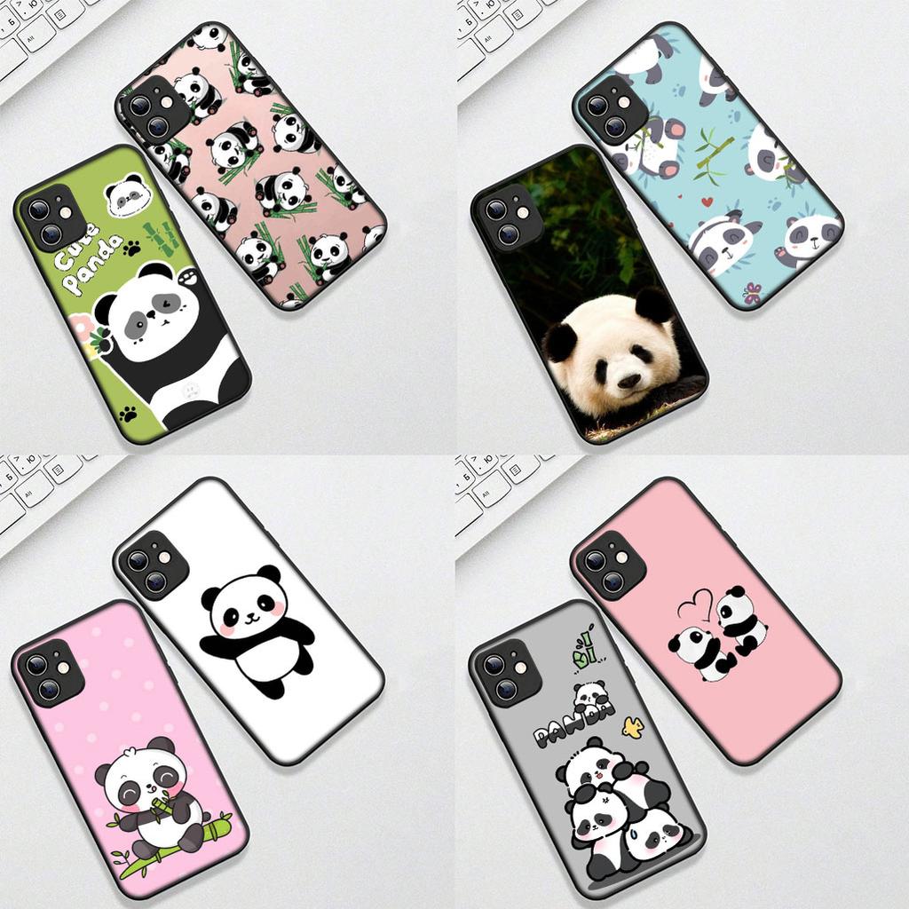 Защитная крышка для Apple iPhone 17 16 14 15 Plus Pro Max 16E ProMax + 15Plus 15+ 16+ Чехол для телефона Милый мультяшный панда